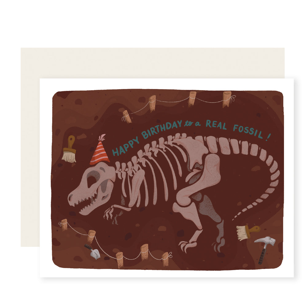 Fossil Birthday Card | Dinosaur Fossil Birthday Card