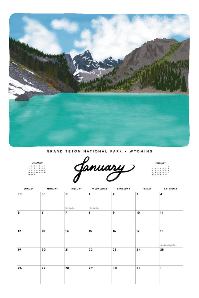 2025 National Parks Calendar Slightly Stationery 2025 National Parks Calendar Slightly Stationery