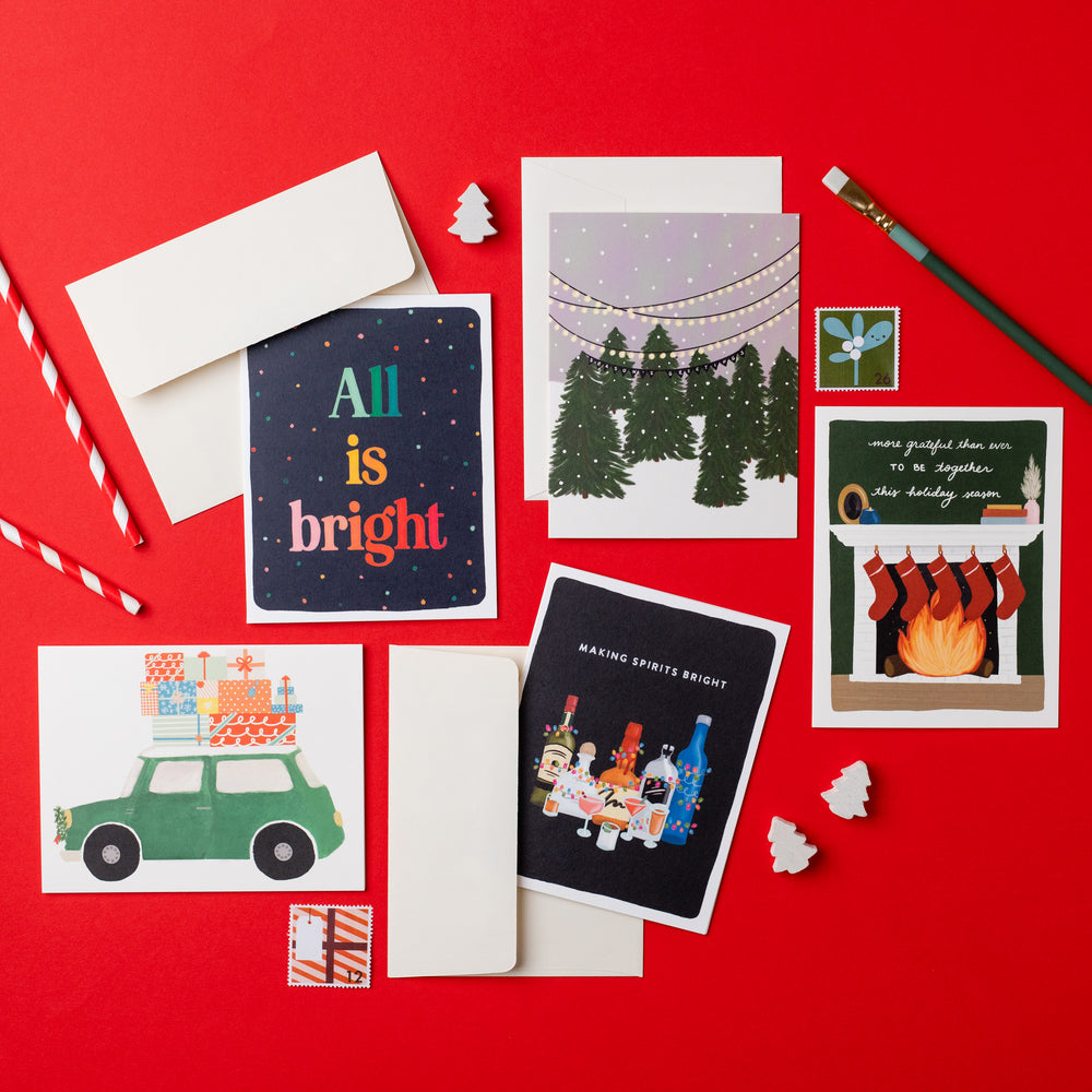 All is Bright | Colorful Season's Greeting Card
