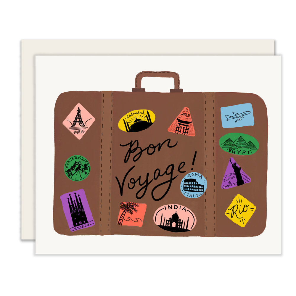 Bon Voyage | Bon Voyage Card | Cute Travel Card – Slightly Stationery