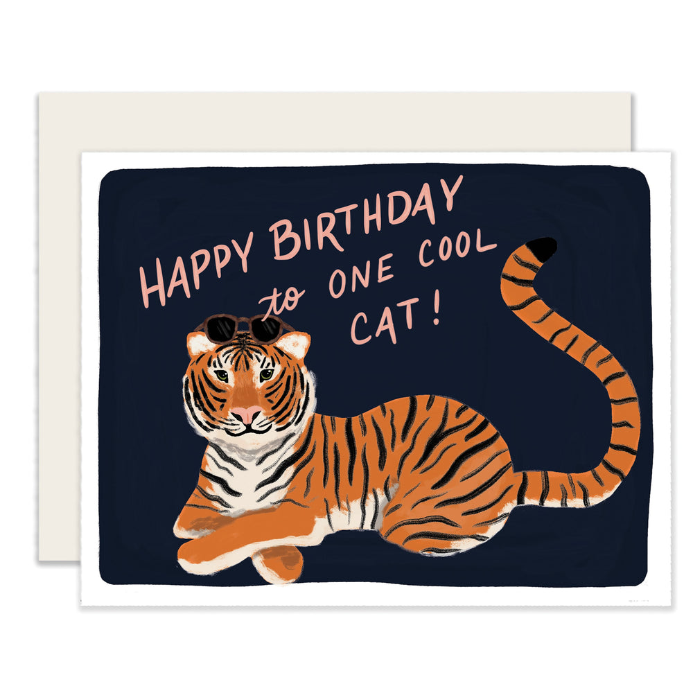 Cool Cat | Tiger Birthday Card | Kids Children'S Birthday