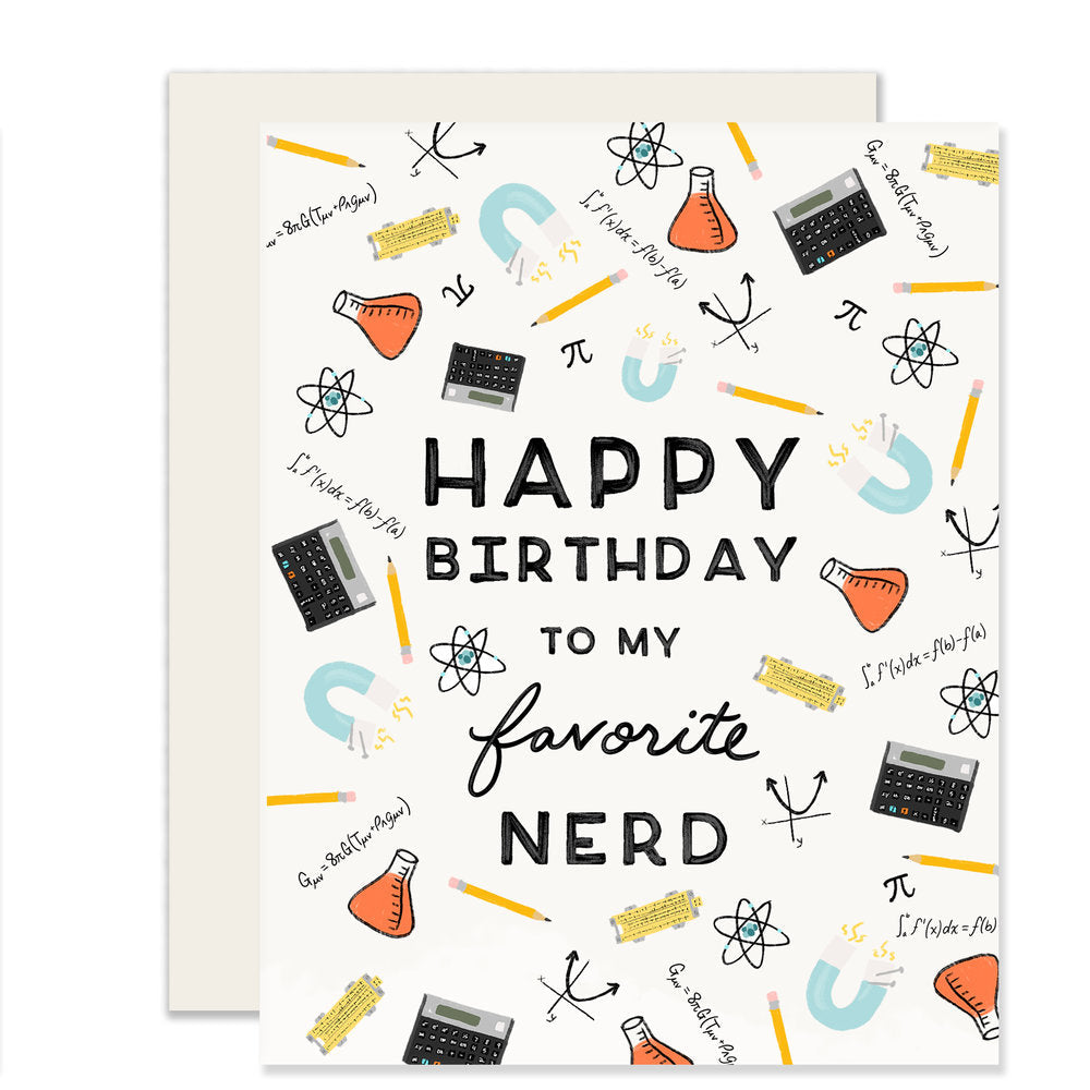 Favorite Nerd | Happy Birthday To My Favorite Nerd Card – Slightly  Stationery