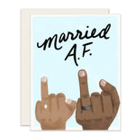 Married AF Wedding Card
