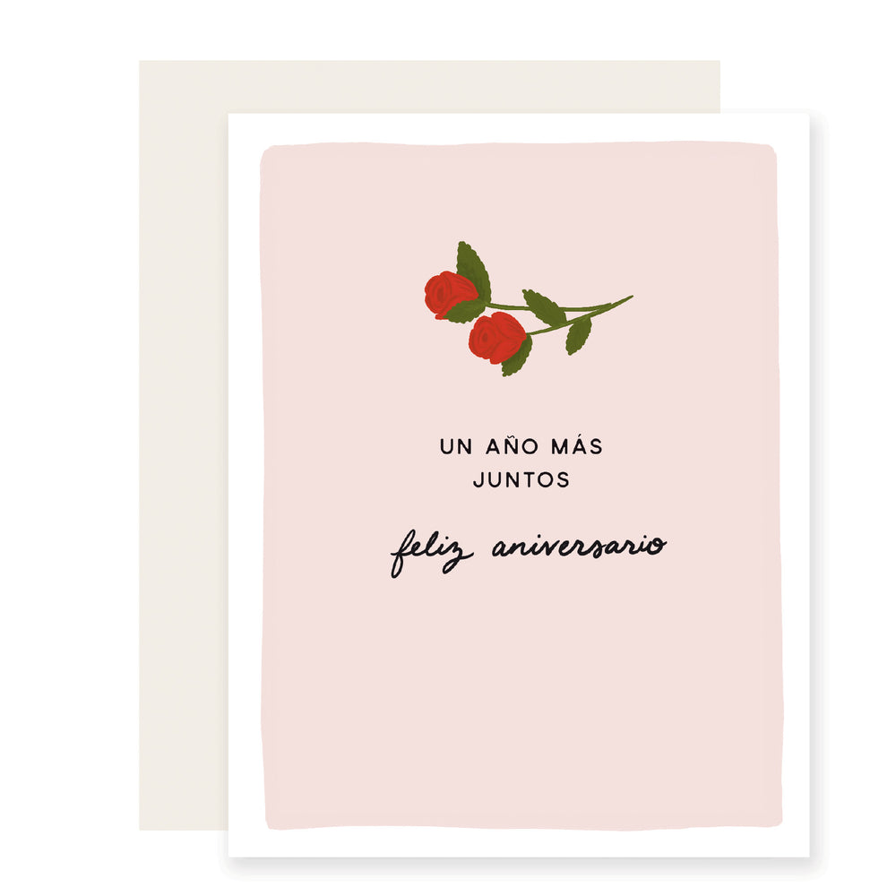 Un Año Más Juntos - Spanish Card