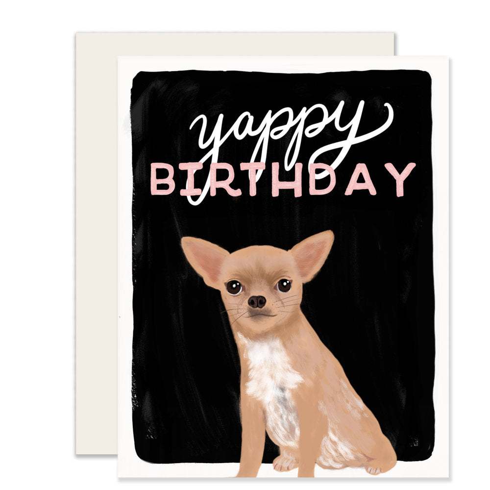 Yappy Birthday Card Chihuahua Dog Card – Slightly Stationery