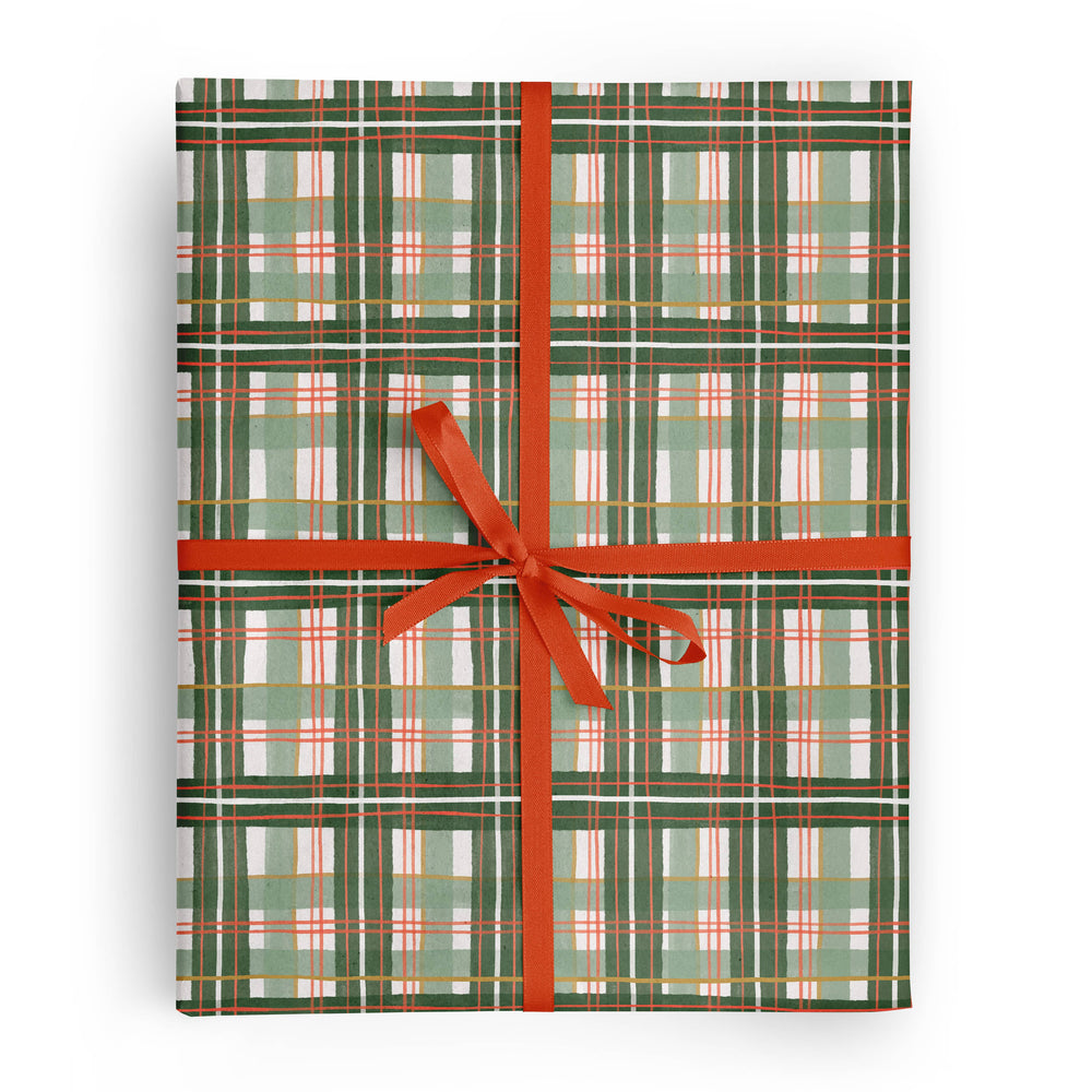 Holiday Plaid Gift Wrap | Roll
