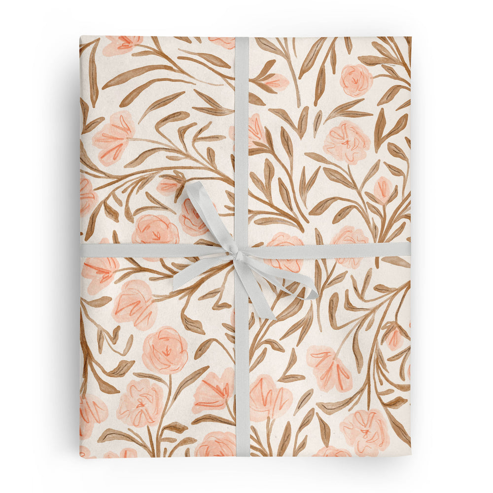 Pink Floral Gift Wrap | Roll