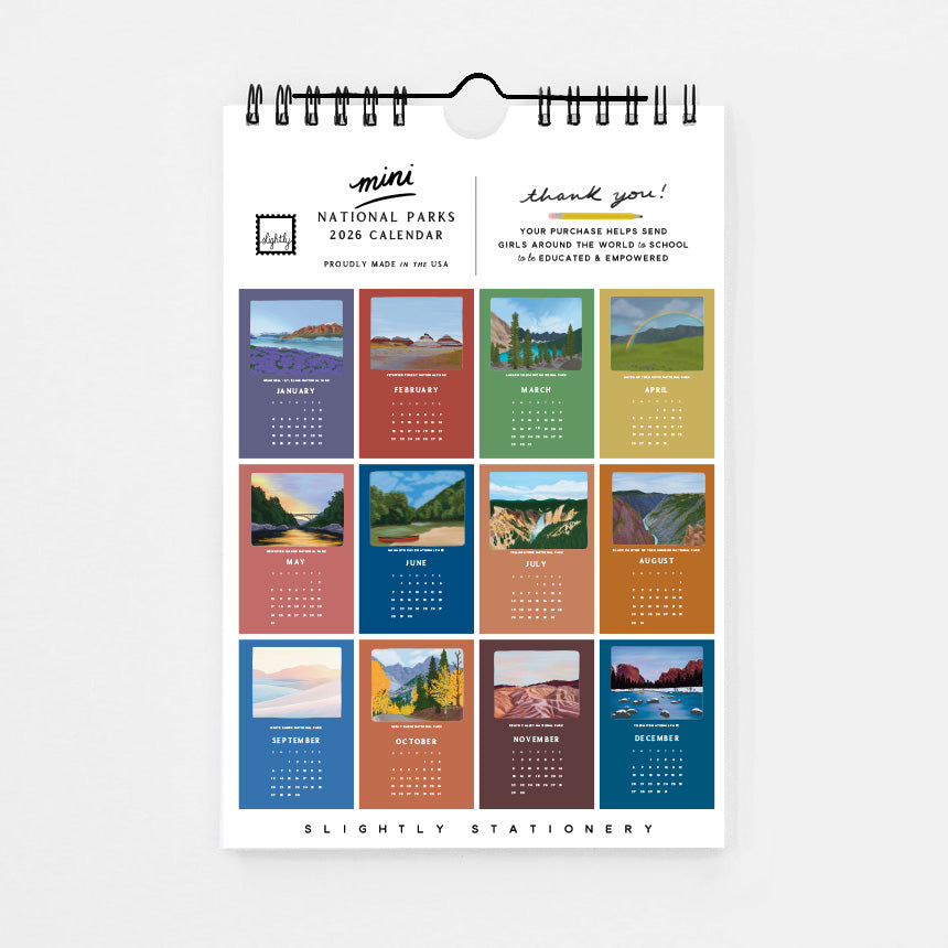 2026 Mini National Parks Calendar