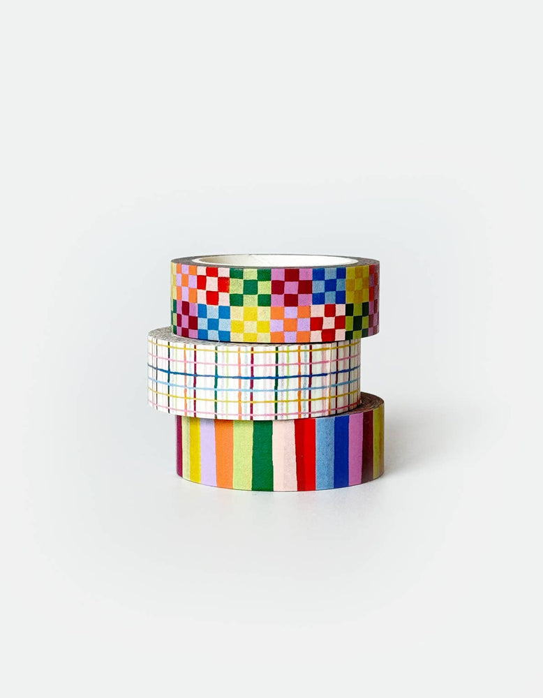 Rainbow Washi Tape, Set of 3