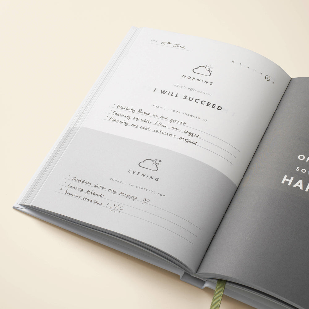 Guided Gratitude Journal, A5 Hardcover - Stay Grounded