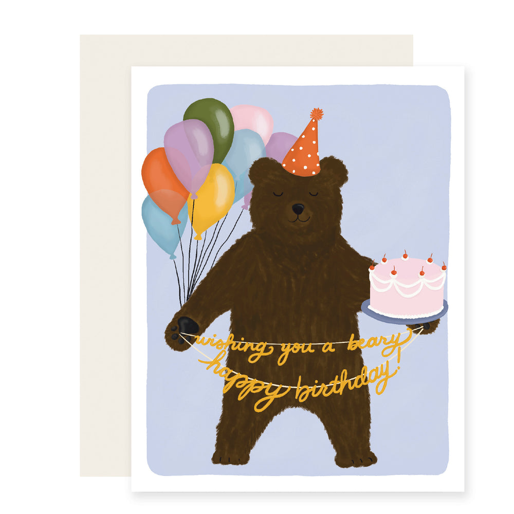 Beary Birthday | Kids Children's Happy Birthday Animal Card