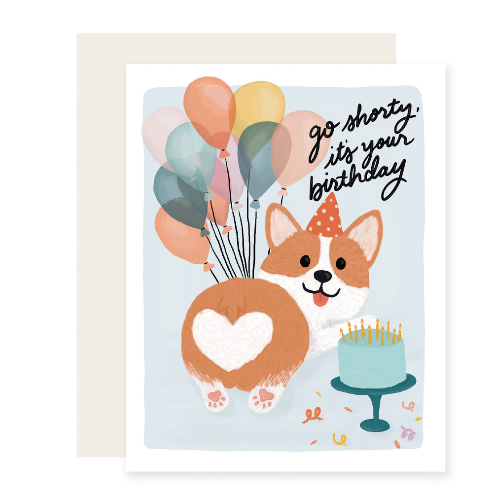 Shorty Corgi Birthday | Funny Birthday Card