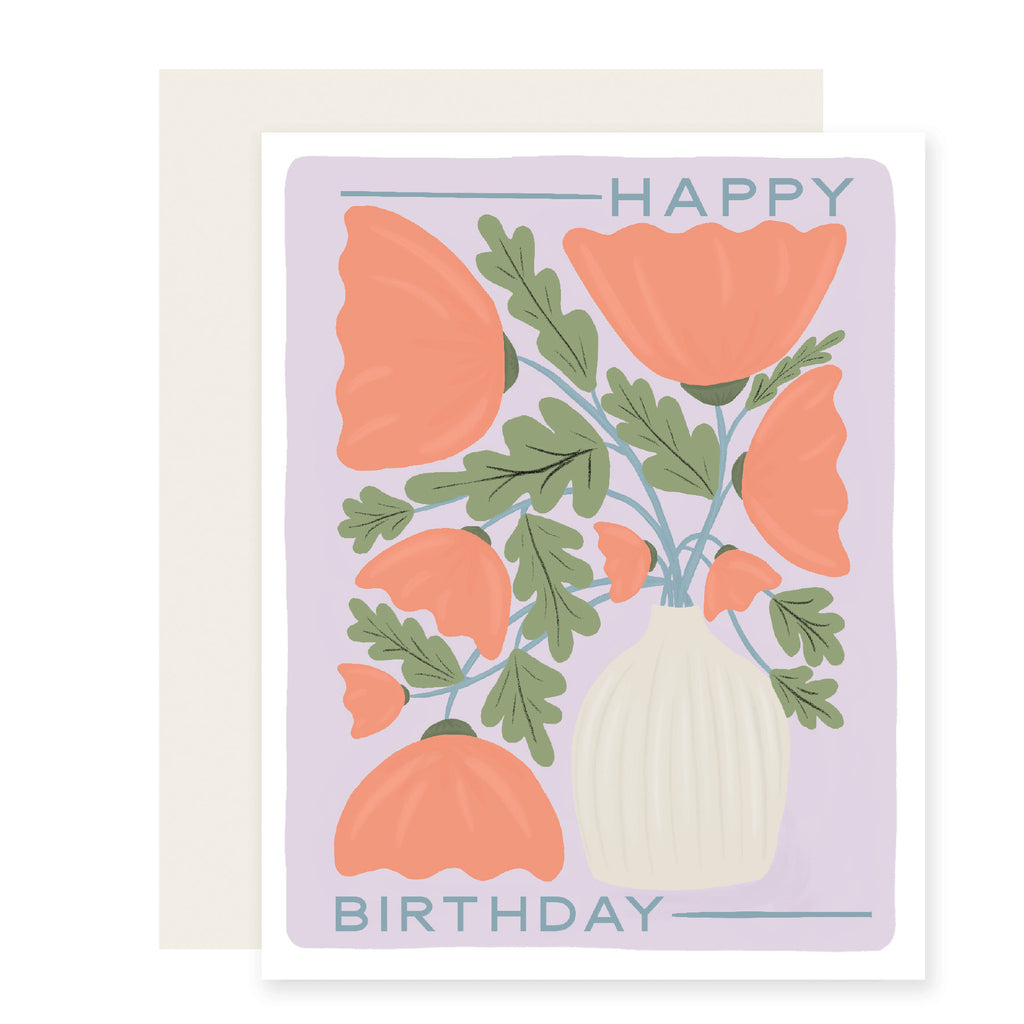 Mod Vintage Floral Birthday – Slightly Stationery