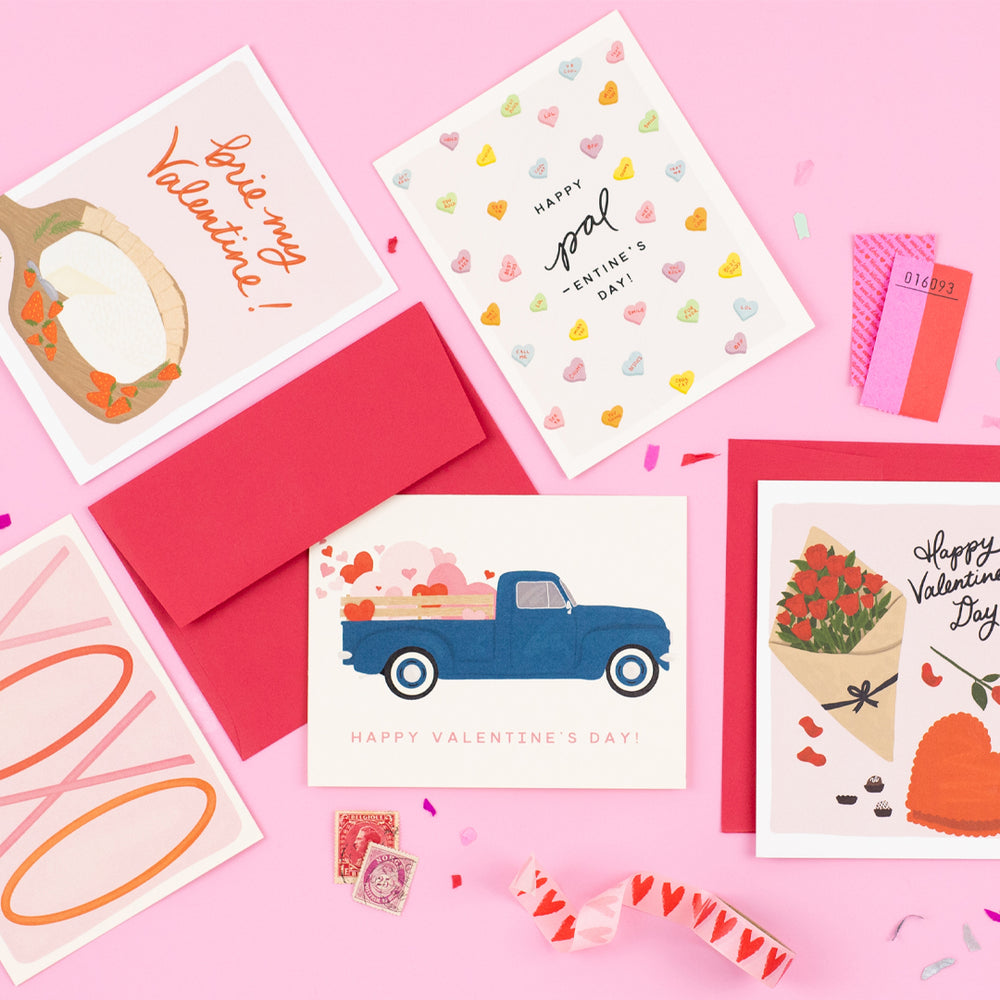 A diverse collection of beautifully illustrated love cards, ranging from playful to heartwarming, perfect for expressing love and catering to various emotions