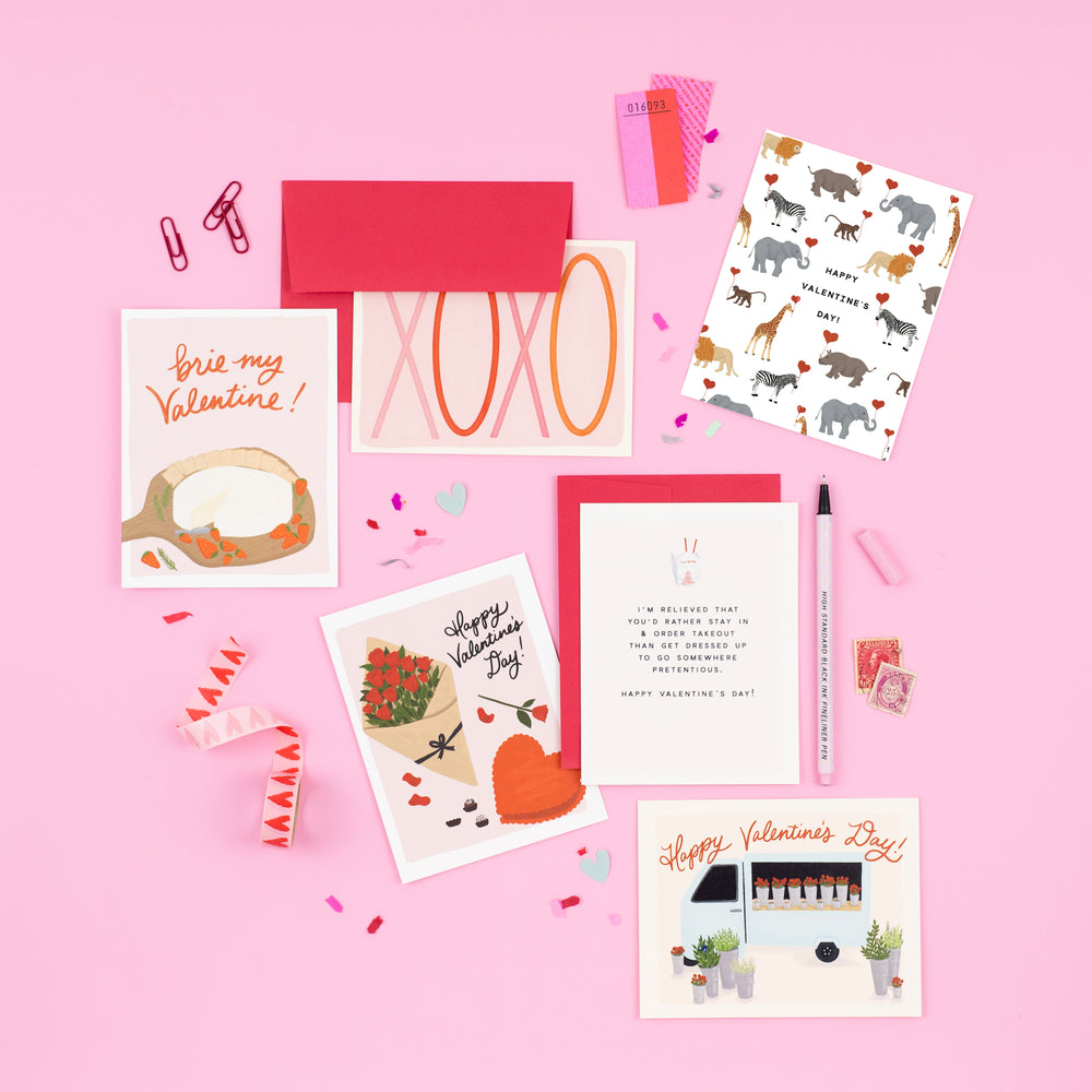 A diverse collection of beautifully illustrated love and Valentines cards, ranging from playful to heartwarming, perfect for expressing love and catering to various emotions. 