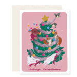 Woodland Christmas Tree Card | Woodland Creatures Christmas