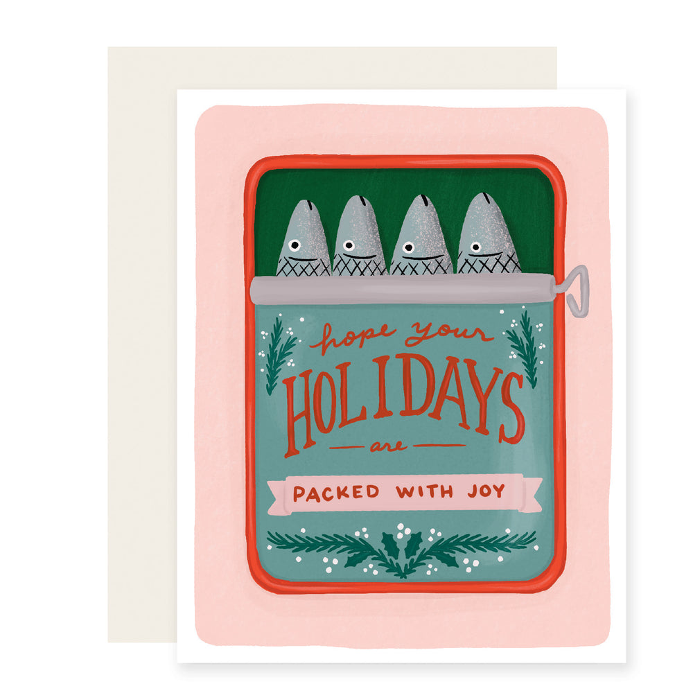 Tinned Fish Packed With Joy Holiday | Christmas Card