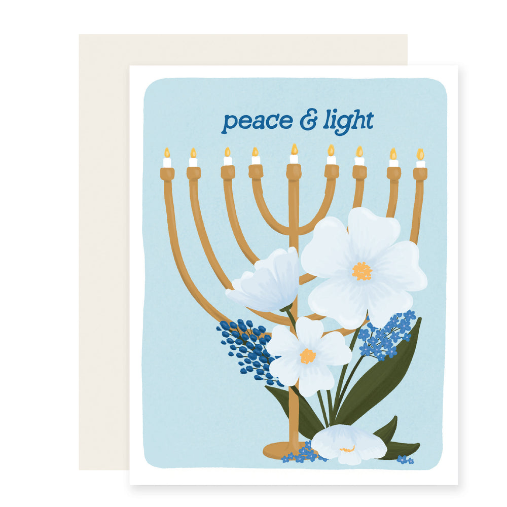 Peace Hanukkah Floral | Holiday Card