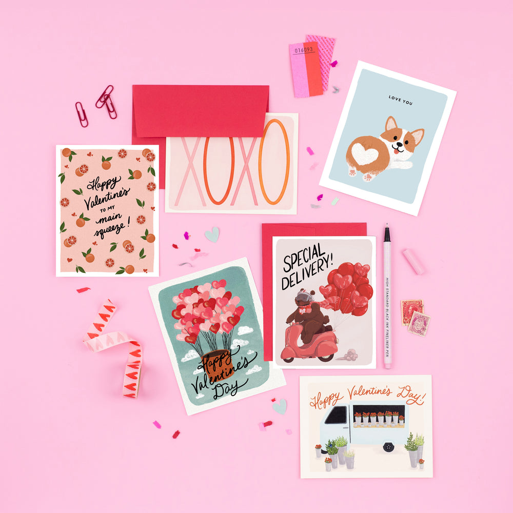 A diverse collection of beautifully illustrated love and Valentines cards, ranging from playful to heartwarming, perfect for expressing love and catering to various emotions