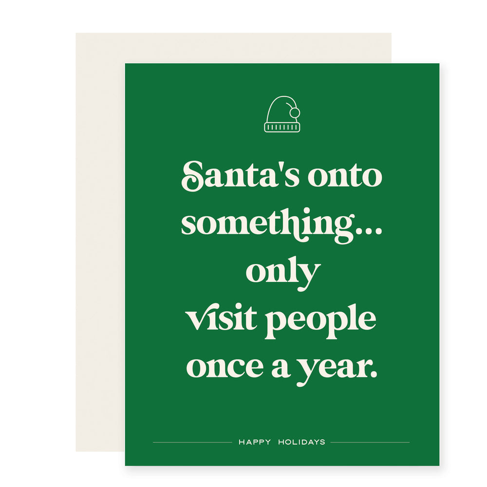 Visit Once a Year | Funny Holiday Christmas Card