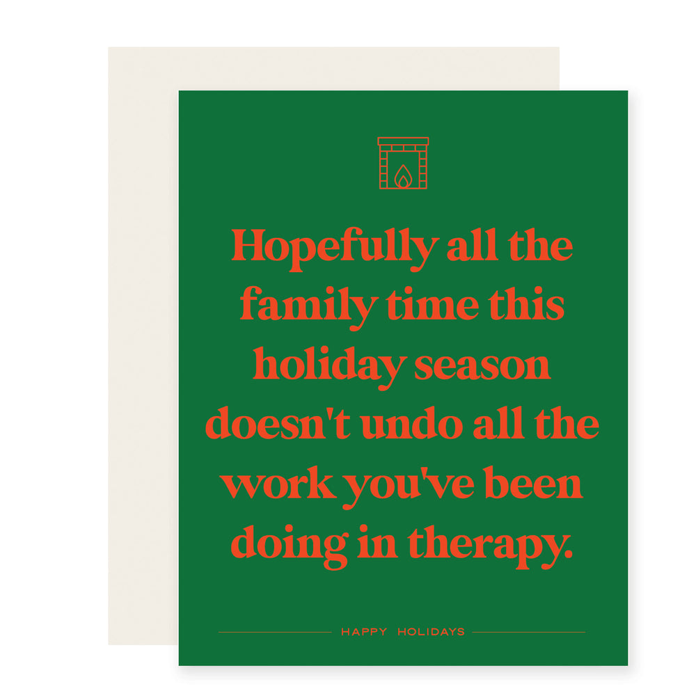 Family Holiday Therapy | Funny Holiday Card