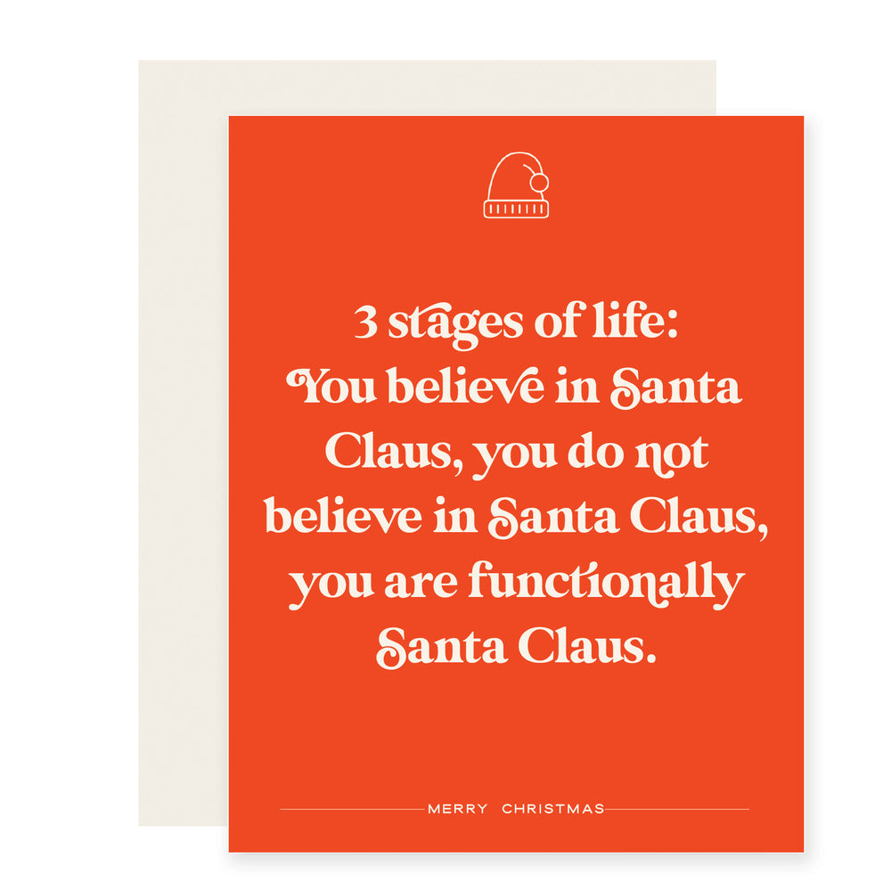 3 Stages Santa | Funny Holiday Card