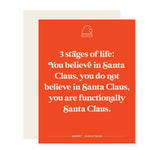 3 Stages Santa | Funny Holiday Card