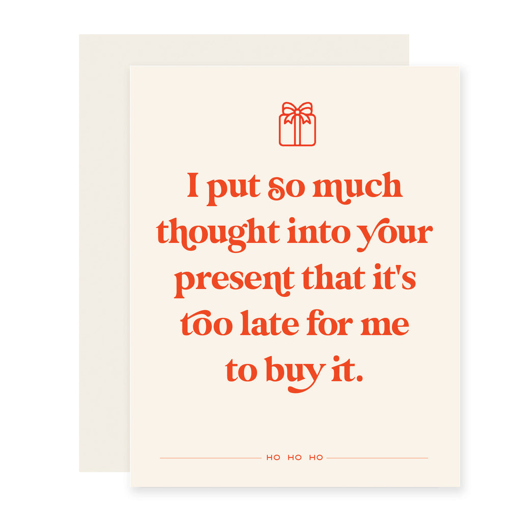 Too Late To Buy | Funny Holiday Card