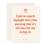Too Late To Buy | Funny Holiday Card