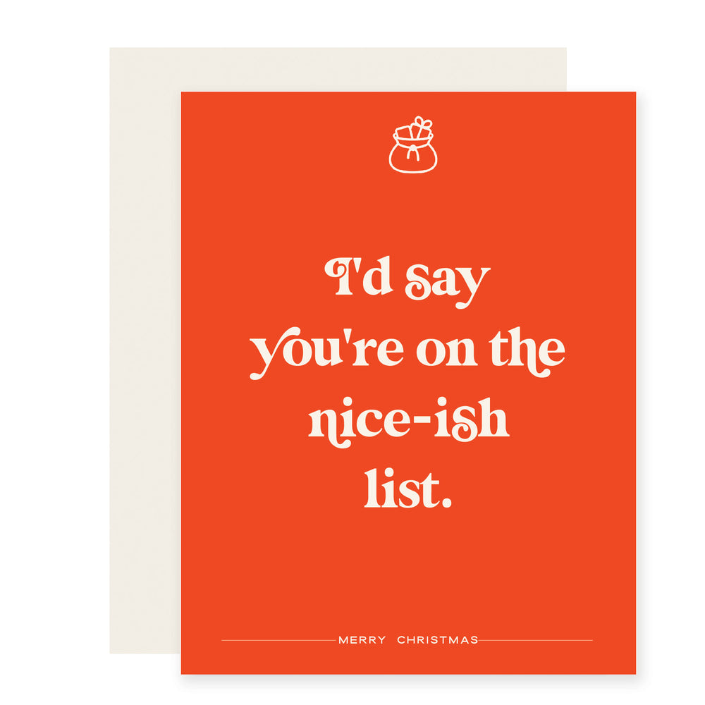 Nice-ish List | Funny Holiday Card