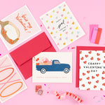 A diverse collection of beautifully illustrated valentine's day and love cards, ranging from playful to heartwarming, perfect for expressing love and catering to various emotions. 