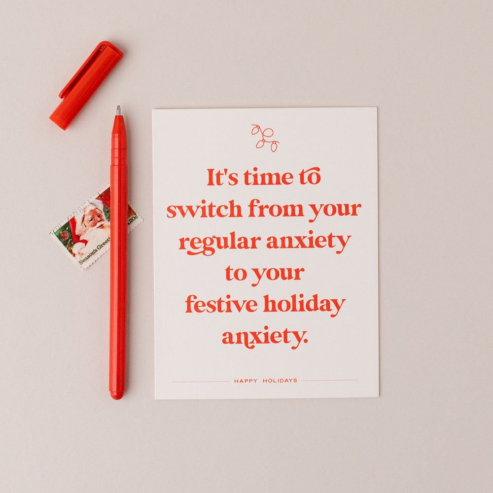 Holiday Anxiety | Funny Snarky Holiday Card