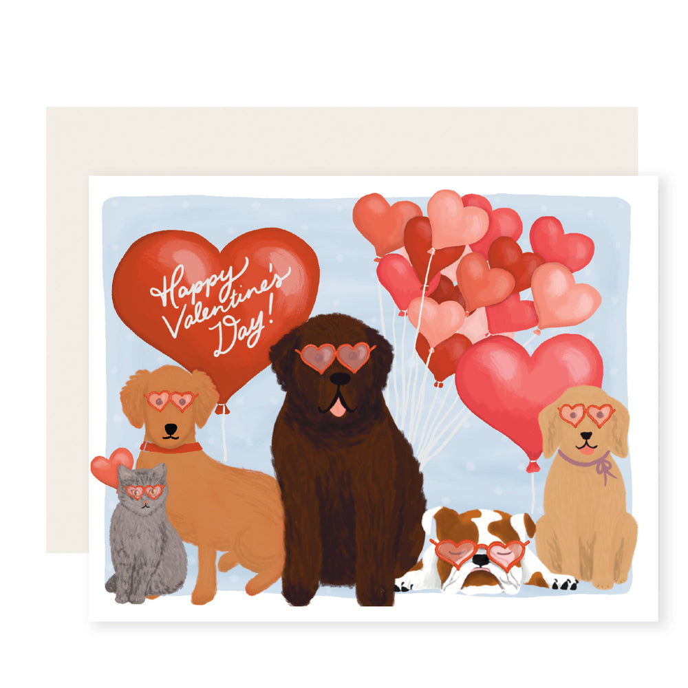 Valentine Lineup | Valentine's Day Animal Card