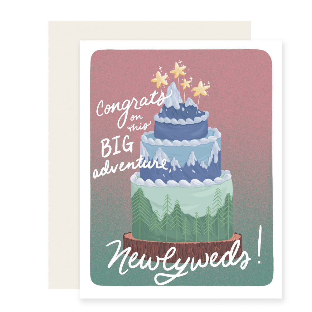 Adventure Cake | Outdoorsy Wedding Newlyweds Card