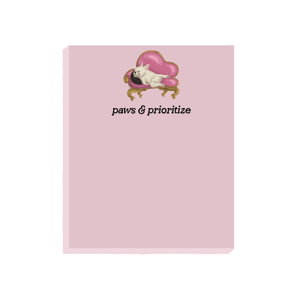 Snoozing Frenchie Notepad
