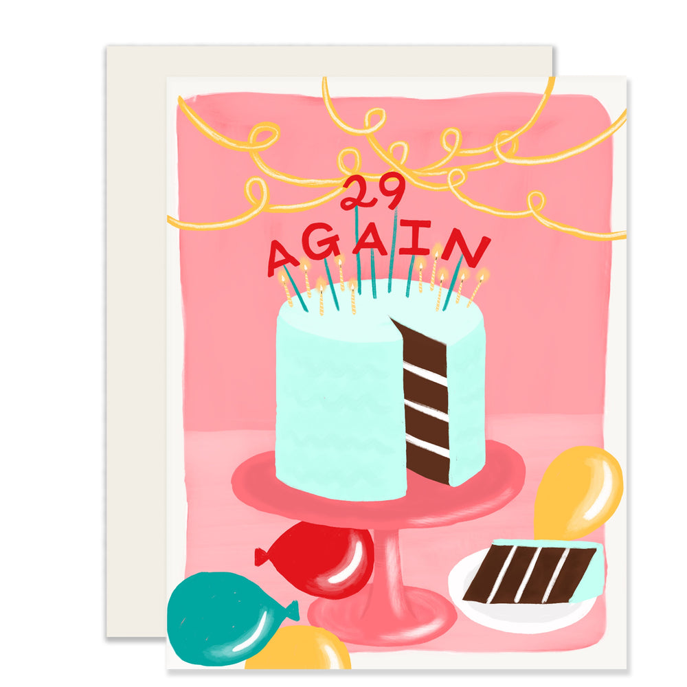 29 Again | Forever Young Birthday Card