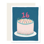 16 Cake |16Th Birthday Card | Sweet 16 Birthday Card