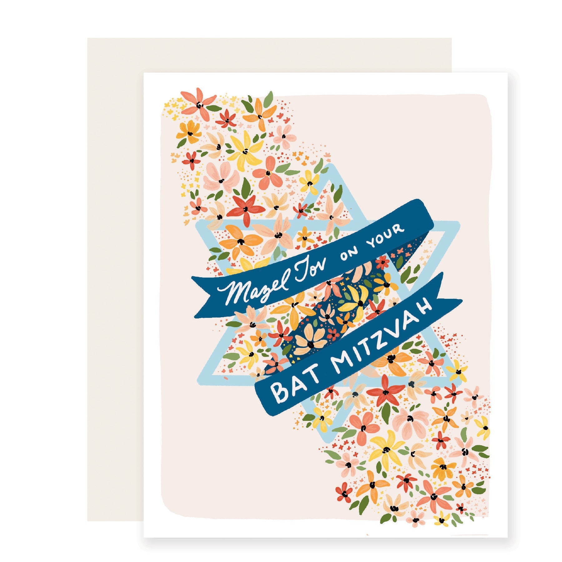 Bat Mitzvah Floral | Beautiful Bat Mitzvah Card – Slightly Stationery bat-mitzvah-floral-beautiful-bat-mitzvah-card-slightly-stationery