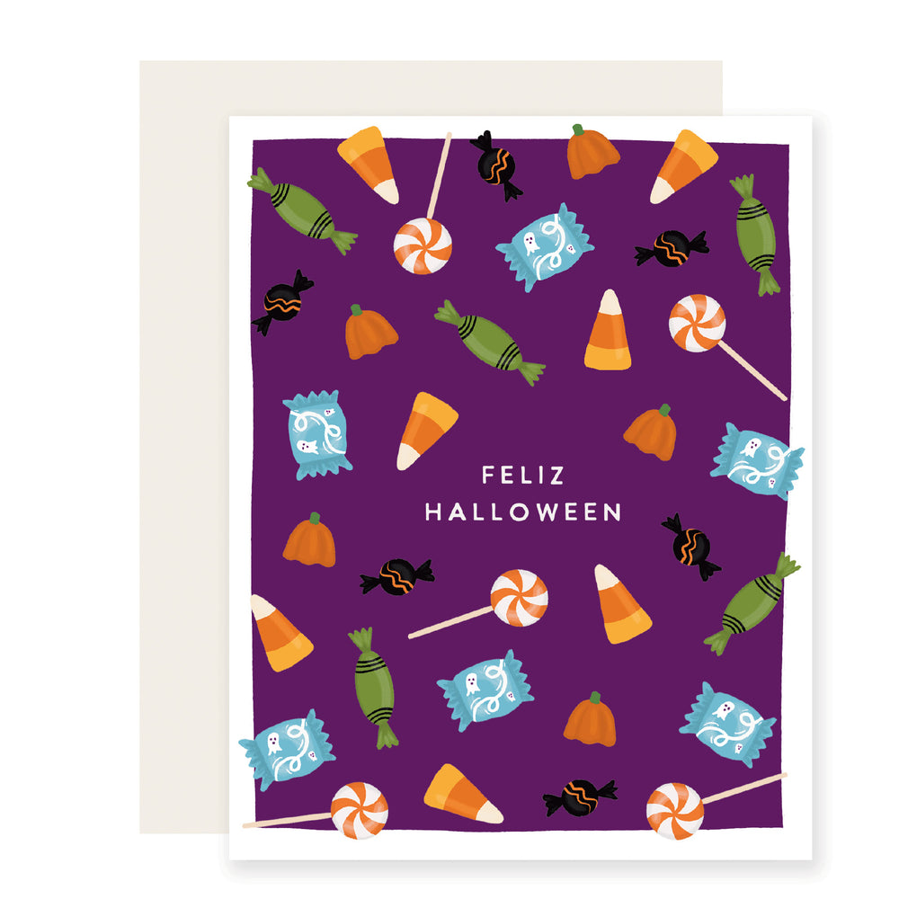 Feliz Halloween Candy - Spanish Card