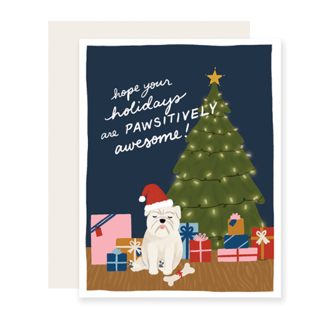 Pawsitively Awesome | Christmas Card For Dog Lovers