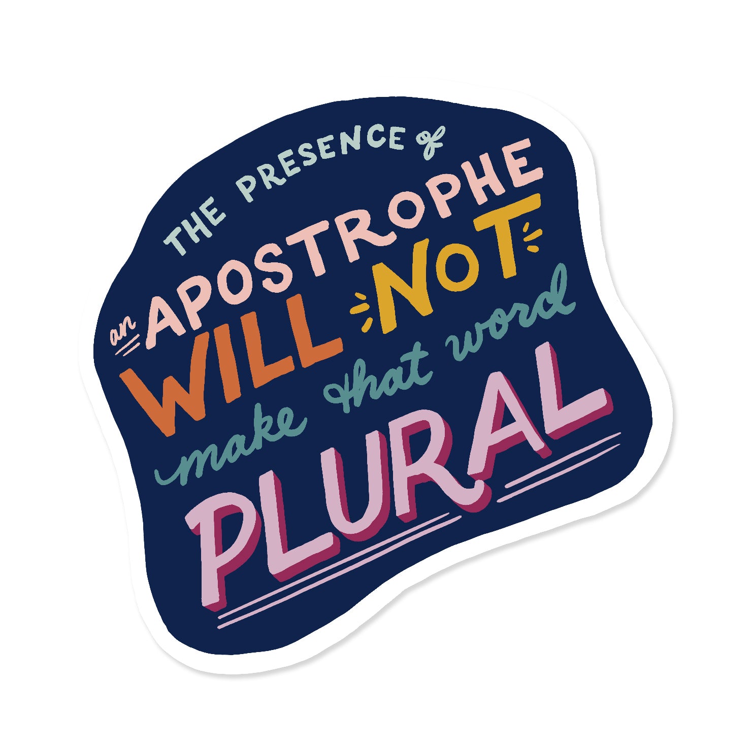 Apostrophe Sticker | Grammar Sticker – Slightly Stationery