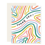 Bendy Lines Thank You | Colorful Thank You Card