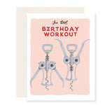 Birthday Workout | Birthday Wine Card | Funny Birthday Card