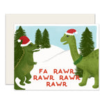 Fa Rawr Rawr Card | Cute Christmas Card