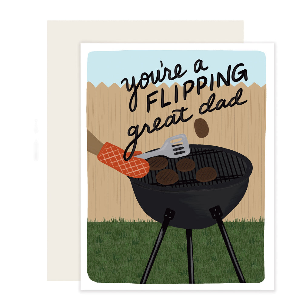 Flipping Great Dad | Barbecue Bbq Dad Father'S Day Card