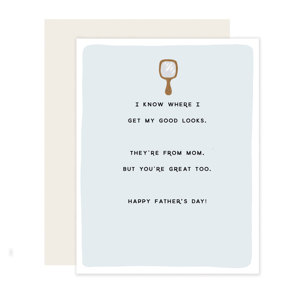 Good Looks | Funny Father'S Day Card