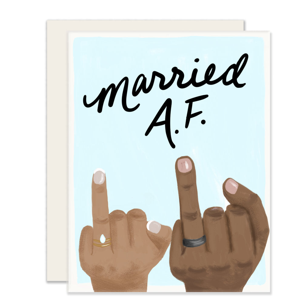 Married AF Wedding Card