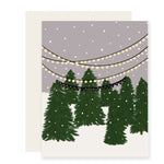 Season's Greetings Trees | Snowy Tree Holiday Card