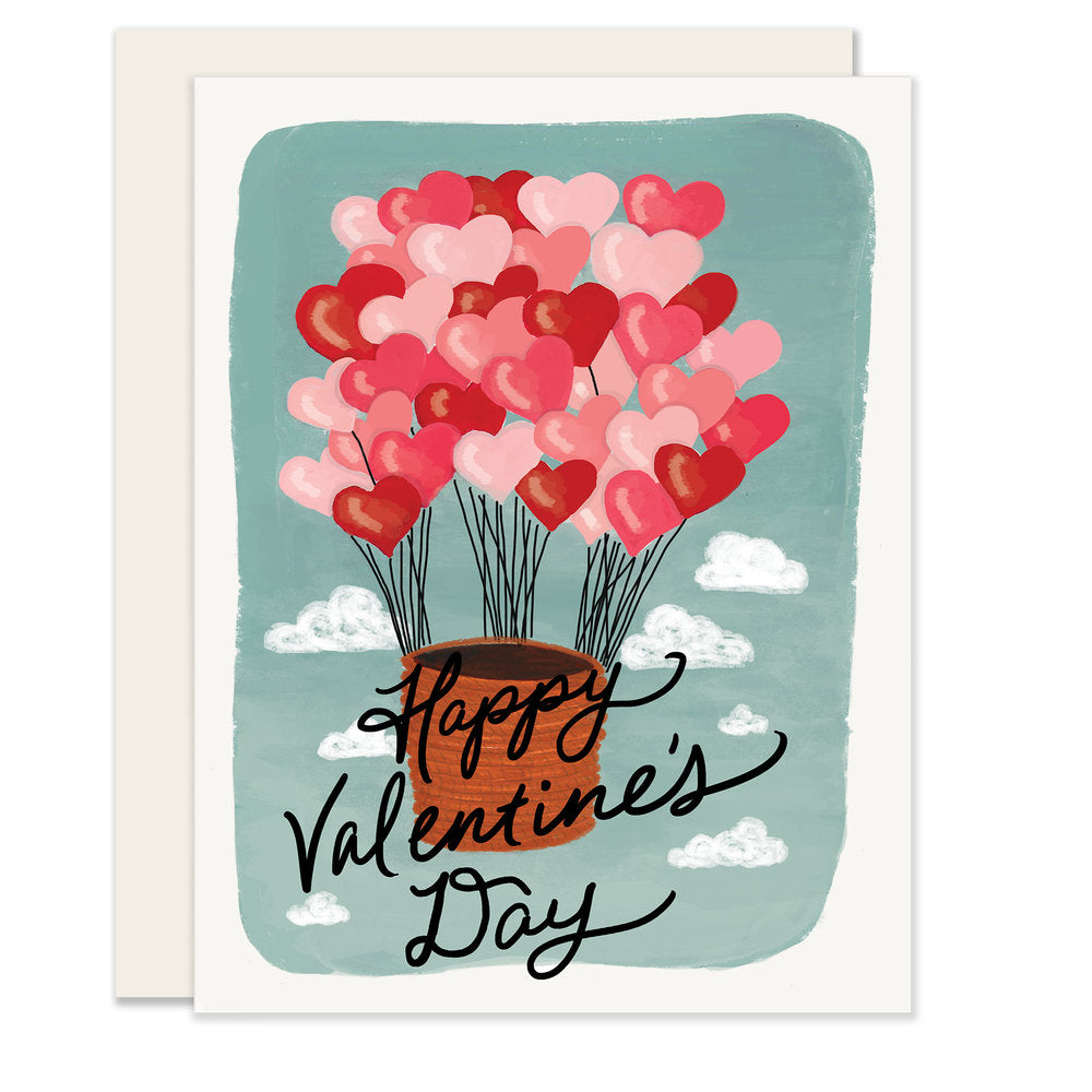 Valentine Balloons Card | Greeting Card Valentine Balloons Card | Greeting Card