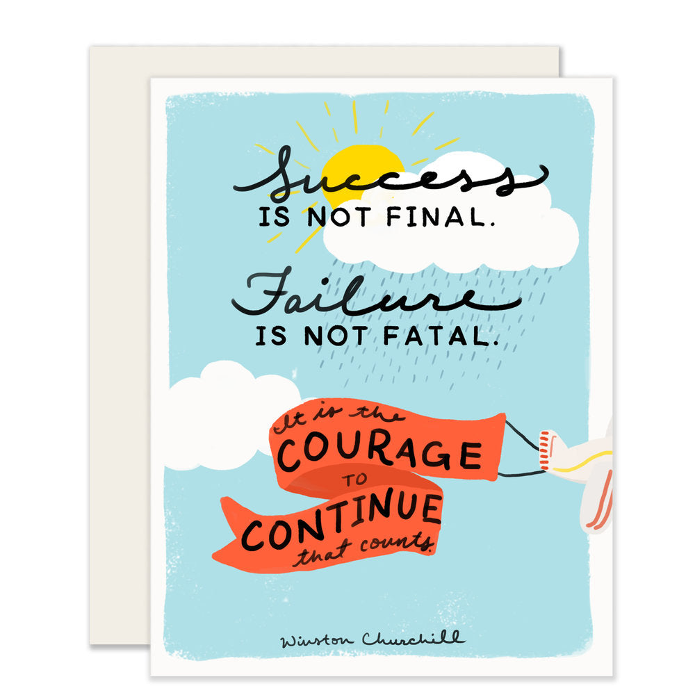Winston Churchill Quote Card | Encouragement Card